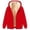 A-Red734, variant on Wxolcjlv Solid Fleece Lined Zip‑Up Hooded Jackets for Women Long Sleeve Outerwear Tops