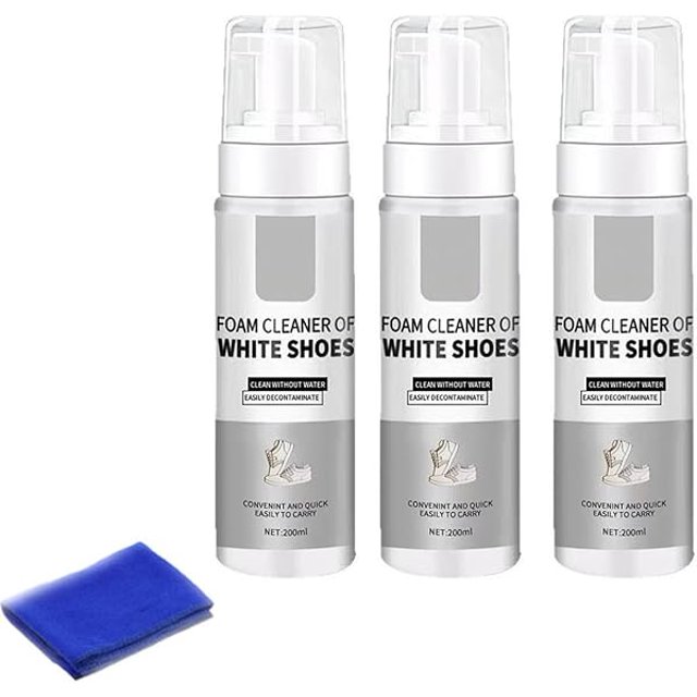 Unbloo Foam Shoe Cleaner, Unbloo Water-Free Foam Shoe Cleaner With Towel, Convenint And Portable For Various Fabrics