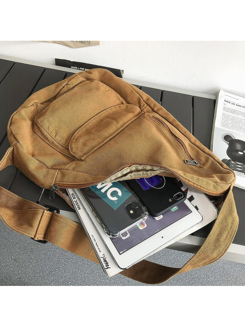 Canvas Sling Crossbody Bag for Women Men, Daypack Sling Bags  display picture 2