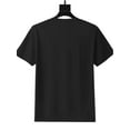 thumbnail image 2 of Camiseta de trébol del Día de San Patricio con estampado de trébol y corazón. Camiseta negra suave e informal de cuello redondo. Ideal para salidas de primavera y verano., 2 of 6