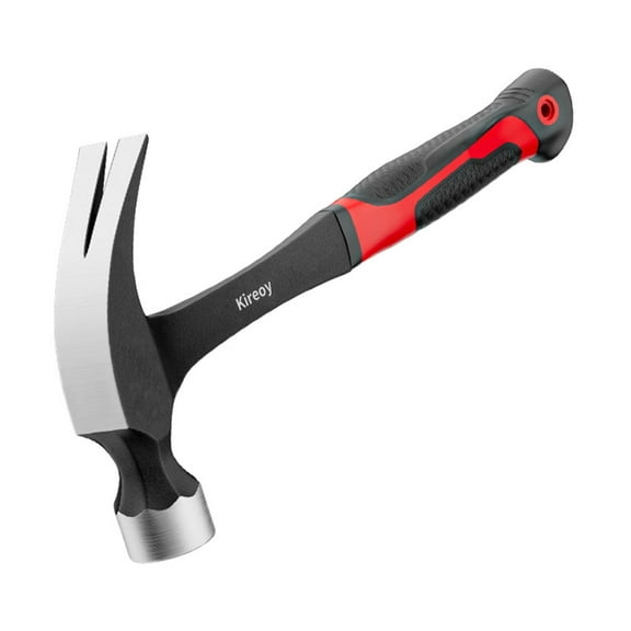 Kireoy Hand tools, namely, hammers, 8oz/16oz/24oz Straight Rip Fiberglass General Purpose Claw Hammer, with Smooth Face & Non -slip Grip(8oz Claw Hammer)