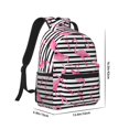 thumbnail image 2 of Yiaed Flamingos Print School Backpack College Backpack Daypacks for Students High School Spacious and Durable Daypack for Work and Travel-One Size, 2 of 6