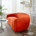 thumbnail image 2 of Sofa, Velvet, Orange, Modern Contemporary Urban Design, Living Lounge Room Hotel Lobby Hospitality, 2 of 7