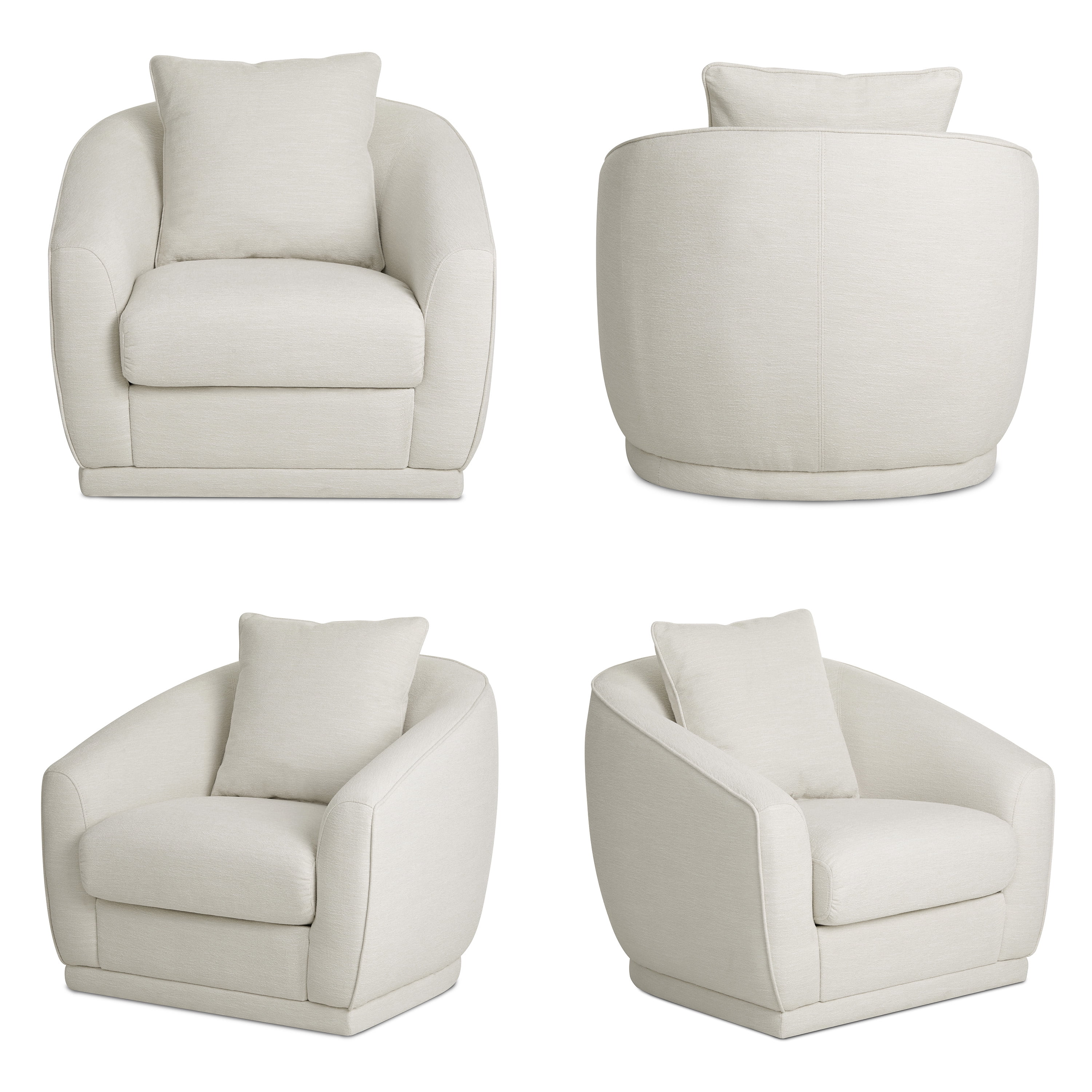 Evolur Magnolia Swivel Chair, Dandelion