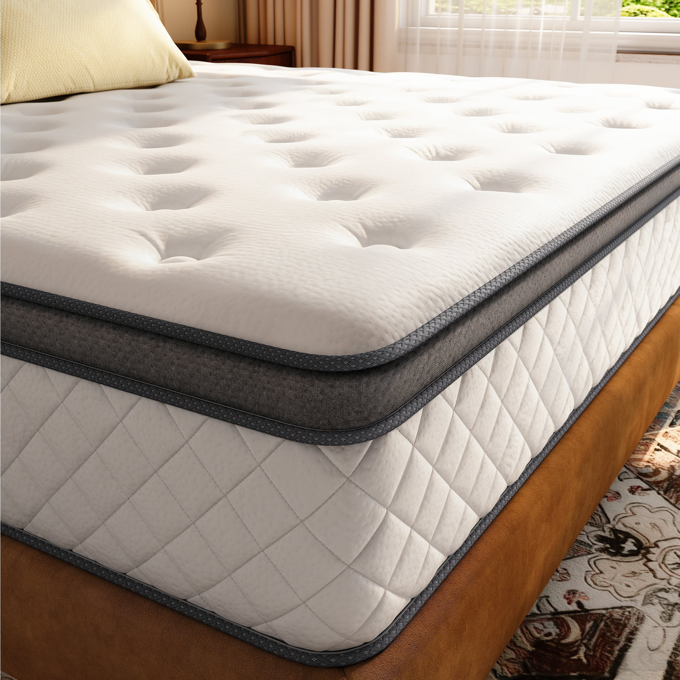 Babo Care Full Mattress, 12-Inch Memory Foam, Hybrid Mattress with Independent Pocket Springs, Isolated Motion, Pressure Relief, Mattress in a Box