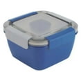 thumbnail image 2 of FURNIX Lunch Container To Go,Salad Lunch Box,Leak Proof Sauce Container,Portable food Box,Bowl With 3 Compartments and Dressing Container,Bento Box,Food Storage Organized for Toppings,Snacks Blue, 2 of 8