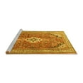 thumbnail image 2 of Ahgly Company Machine Washable Indoor Round Persian Yellow Traditional Area Rugs, 4' Round, 2 of 4