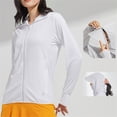 thumbnail image 5 of Women's Lightweight Long Sleeve Sun Protective Jacket with Detachable Hood and Security Pockets, Quick-Drying UV Blocking Fabric for Hiking, Outdoor Adventures and Daily Sun Protection White XXXL, 5 of 9