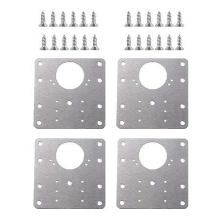 

4 Pieces Hinge Repair Plate Kit Cabinet Repair Bracket for Protecting Wooden Cabinet Cupboard Door Stainless Steel