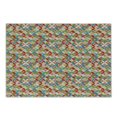 thumbnail image 1 of Geometric Cutting Board, Japanese Interlocking Pattern with Circles and Flower Blooms Far, Decorative Tempered Glass Cutting and Serving Board, Small Size, Multicolor, by Ambesonne, 1 of 1