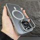 thumbnail image 2 of Lens Metal Ring Stand Magsafe Magnetic Phone Case For iPhone 15 12 13 14 11 Pro Max Plus Camera Glass Protection Soft Cover, 2 of 5