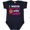 thumbnail image 3 of Inktastic I Watch Basketball with Daddy Boys or Girls Baby Bodysuit, 3 of 5