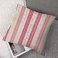 thumbnail image 7 of Acheng Classic Ticking Stripe Pink and White Pillow Covers Square Home Decorative PillowcaseThrow Pillow Cases Double Sides Pattern,Set of 2 24x24in, 7 of 7