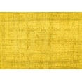 thumbnail image 1 of Ahgly Company Machine Washable Indoor Rectangle Abstract Yellow Contemporary Area Rugs, 2' x 4', 1 of 4