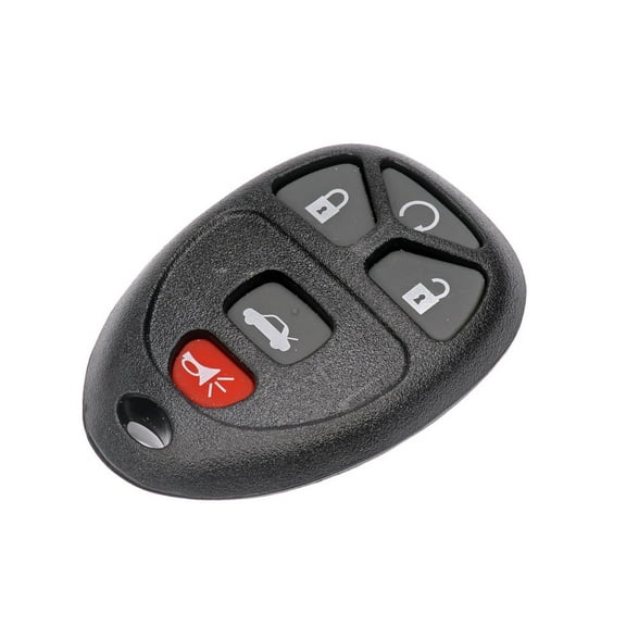 KarParts360 For Buick Lucerne 2006 07 08 09 10 2011 Keyless Remote Case | Plastic/Rubber/Metal | Black | Remote Start/Lock/Unlock/Trunk And Panic Button Functions | 5 Button | For 15913415, 20869053