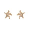 thumbnail image 1 of Aretes Broquel Dama Estrella de Mar C/ Swarovski Oro 18K Lam dorado Unitalla, 1 of 7