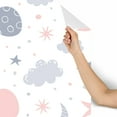thumbnail image 4 of MuralsPrint Baby Clouds and Stars Nursery Removable Wallpaper - 10'ft H x 24''inch W, 4 of 4