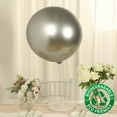 Efavormart 5 Pack Metallic Chrome Silver Biodegradable Balloons, Large ...