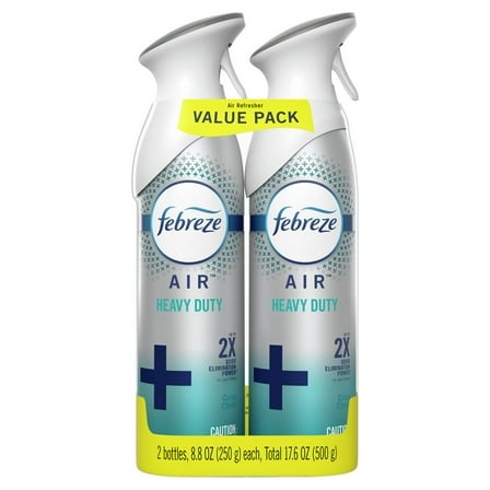 Febreze Air Heavy Duty Odor-Fighting Spray - Crisp Clean - 2 Count