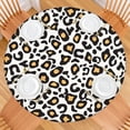 thumbnail image 2 of Black and Yellow Of Leopard Print Round Fitted Tablecloth with Elastic Edge,Dining Table Cover Waterproof,Outdoor Round Tablecloth for Camping,Dining,Indoor and Outdoor, 2 of 7