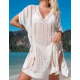 thumbnail image 3 of Swimsuit Coverup for Women Crochet Hollow Bathing Suit Cover Ups See Through Sexy Beach Coverup Alsol Lamesa, 3 of 6
