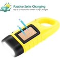 thumbnail image 4 of Yellowish Black，2 Pack Solar Power Hand Crank Rechargeable LED Flashlight Emergency Survival Torch Quick Release Carabiner Dynamo Flashlight, 4 of 7
