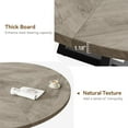 thumbnail image 6 of Litake 47-inch Round Large Dining Table, Wooden Kitchen Table for 4, Industrial Dinner Table with Wooden Top and Metal Base for Home Dining Room or Living Room - Grey(Only Table), 6 of 7