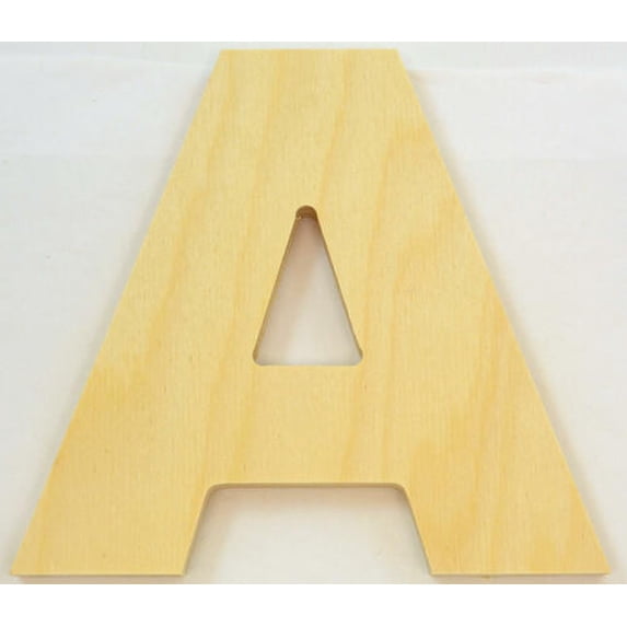 Package of 1, 14 Inch X 1/2" Thickness Baltic Birch Wood Letter "A" in The Arial Font | Thick | Upper Case for Art & Craft Project, Made in USA