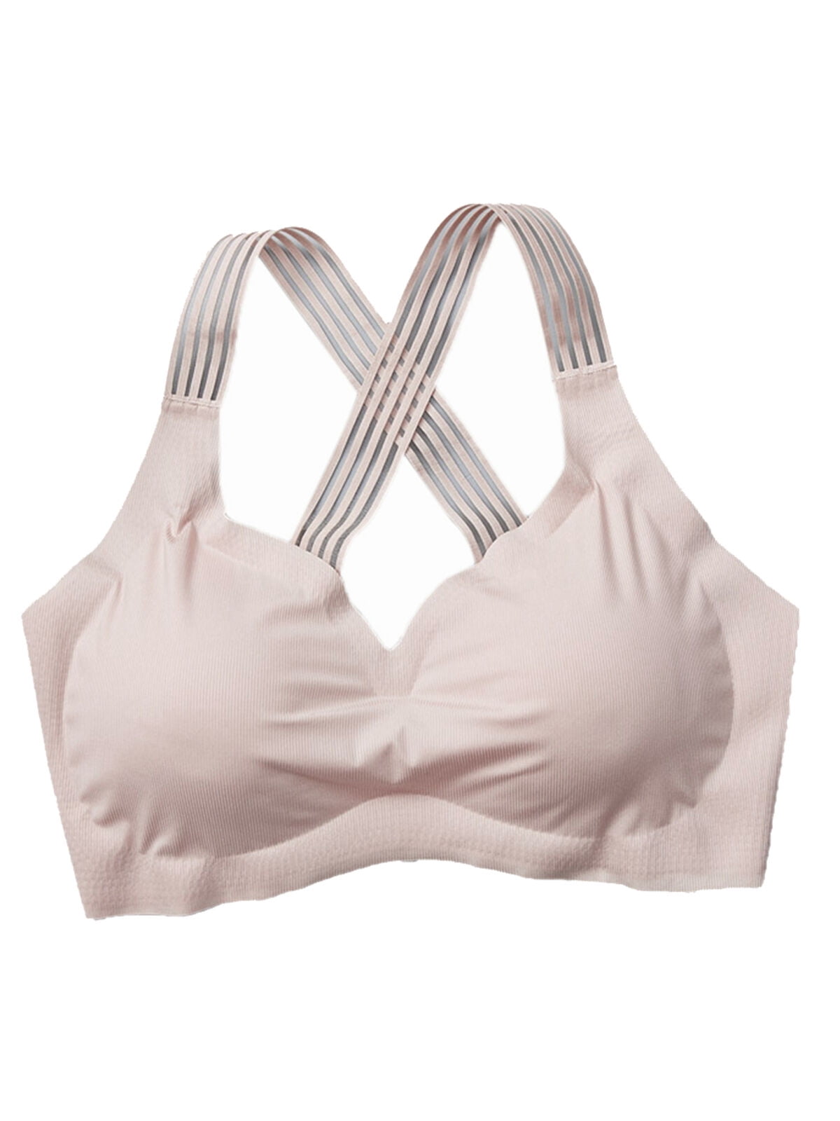 Calsunbaby New Womens SEAMLESS WIRELESS Padded Sports Bra Yoga