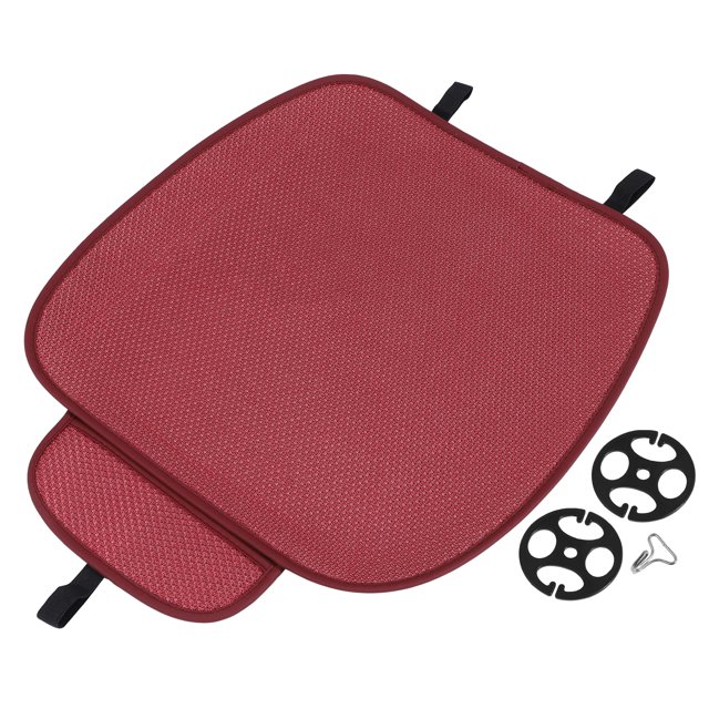 Cojín de asiento delantero de Coche Unique Bargains PU Cuero Vino Rojo 59x51.5x0.6 cm
