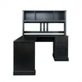 thumbnail image 3 of Cfowner Modern L Shaped Computer Desk with Hutch, Corner Office Desk for Home Office, 3 of 11