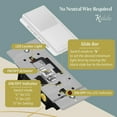 thumbnail image 4 of TOPGREENER Kalide Dimmer Light Switch, LED Dimmer Switch, Full Range Dimming, Single Pole/3-Way, 120VAC, 60Hz, 300W LED/CFL, Neutral Wire Not Required, Wall Plate Included, White, 4 of 5