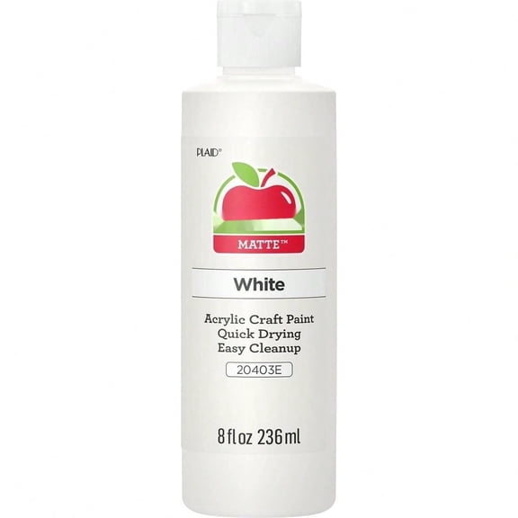 Acrylic Paint in Assorted Colors (8 Ounce), 20403 White