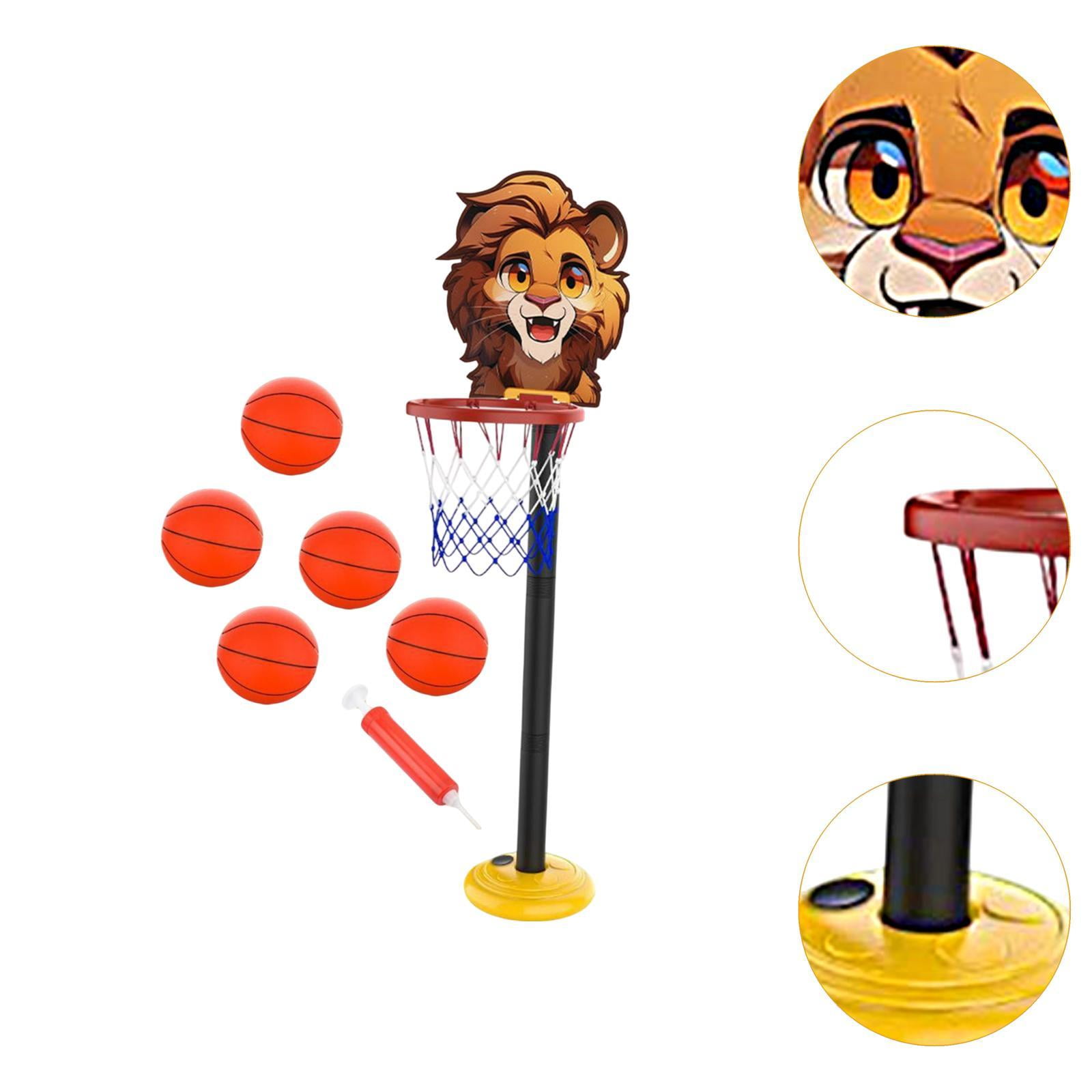 harayaa Basketball Hoop Set for Kids Basketball Stand Basket Supplies Basketball Net for Brown