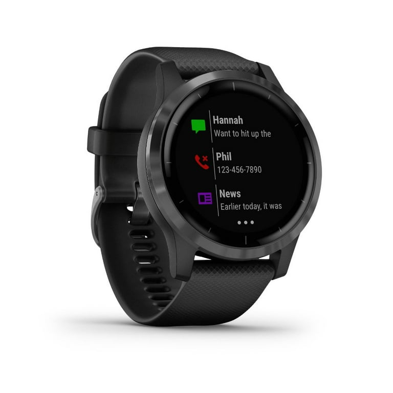 Garmin Vivoactive 4 Smartwatch (Black/Stainless) 010-02174-11 w