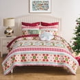 thumbnail image 2 of Greenland Home Fashions Fair Isle Festive Holiday Quilt Set, 2-Piece Twin/XL, 2 of 9