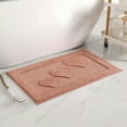 thumbnail image 5 of Unique Bargains Cute Heart Pattern Bath Rugs Mat Soft Absorbent Bath Rugs Pink 20" x 32", 5 of 7