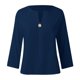 thumbnail image 5 of Camisa con cuello en V y botones para mujer: blusa informal, ligera, versátil y lavable a máquina, 5 of 5