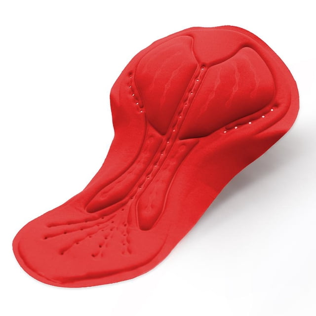 Coussin de Cyclisme Rembourré 3D Multicolore pour Femmes et Hommes - Rouge, 35x20,5 cm