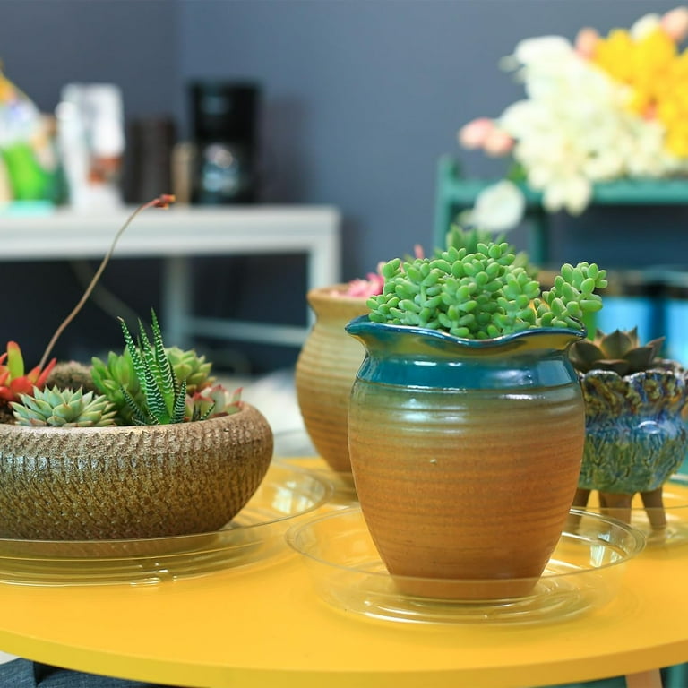 20 Pack Clear Plastic Plant Saucer Drip Trays Large Plant Plate Dish for  Indoor Flower Pots and Planters, Bulk - 6/8/10/12 Inches(Optional) -  Walmart.com