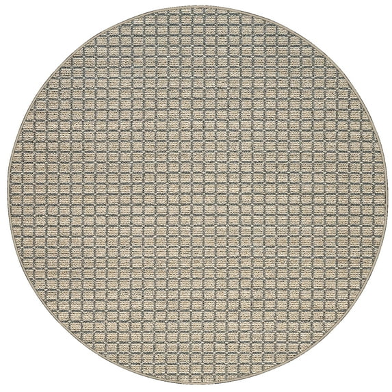 Furnish My Place Corner Indoor/Outdoor Commercial Color Rug - Beige, 2' Round, Pet and Kids Friendly Rug. Made in USA, Round, Area Rugs Great for Kids, Pets, Event, Wedding