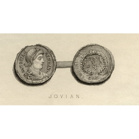 Coin From The Time Ofjovian Flavius Jovianus AD 331-364 Roman Emperor Canvas Art - Ken Welsh  Design Pics (20 x