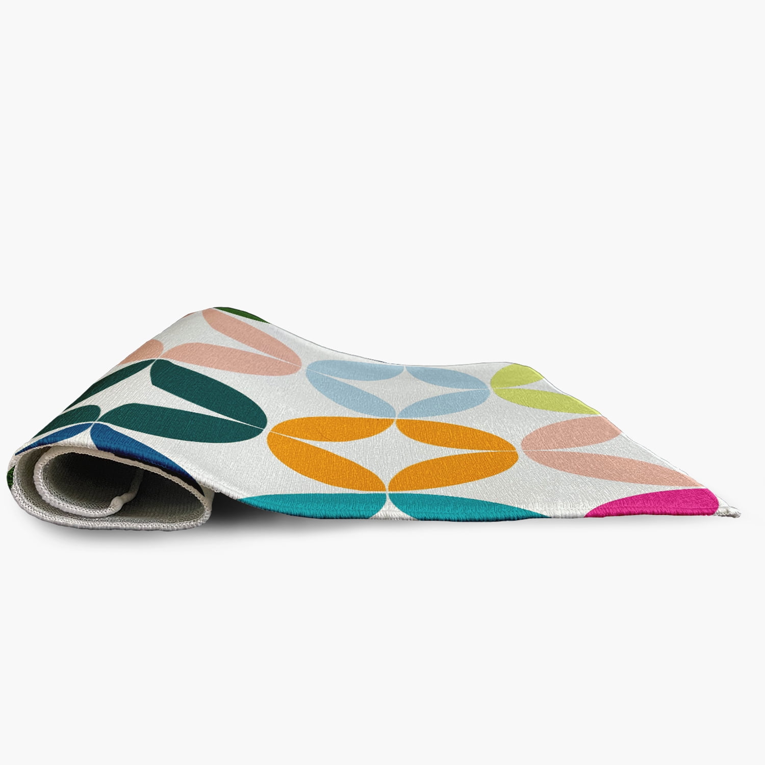 Simply Daisy 5' Round Ocean Green Eye Opener Spring Chenille Indoor/Outdoor Rug