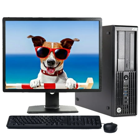 Restored HP Z230 Desktop PC with Intel i3 CPU, 8GB Memory, 128GB SSD, Wi-Fi, 19" LCD Monitor and Windows 10 (Refurbished)