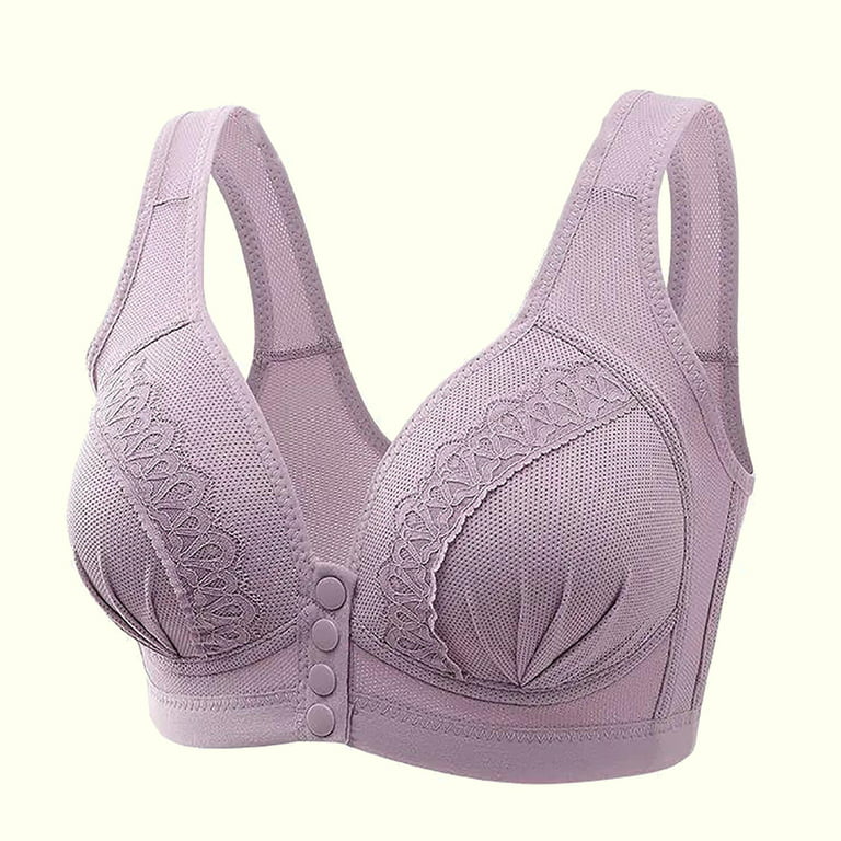 DDAPJ pyju Women's Front Close Bra 2023 Clearance,Snap Closure Comfort  Wireless Bras Full Coverage Push Up Seamless Bralettes Breathable  Skin-Friendly