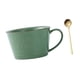 thumbnail image 2 of Taza de café Taza de leche con cuchara Taza de desayuno Tazón de avena para capuchino Caliente o Verde, 2 of 9