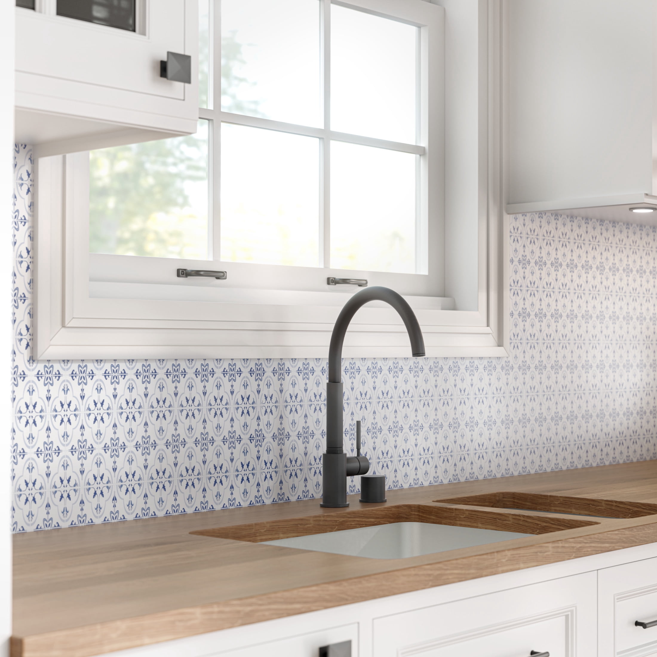 (3 pack) EasyLiner Premium Removable Adhesive Peel & Stick Wallpaper, Mediterranean Tile, 20 in. x 18 ft.
