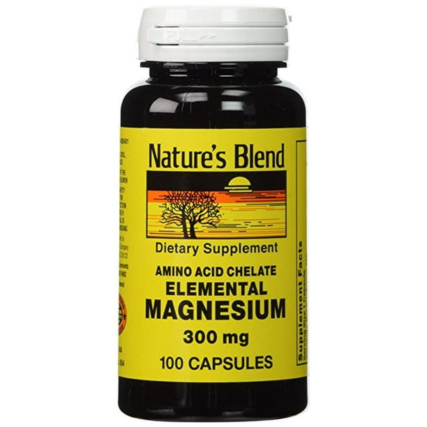 Nature's Blend Elemental Magnesium 300 mg 100 Caps