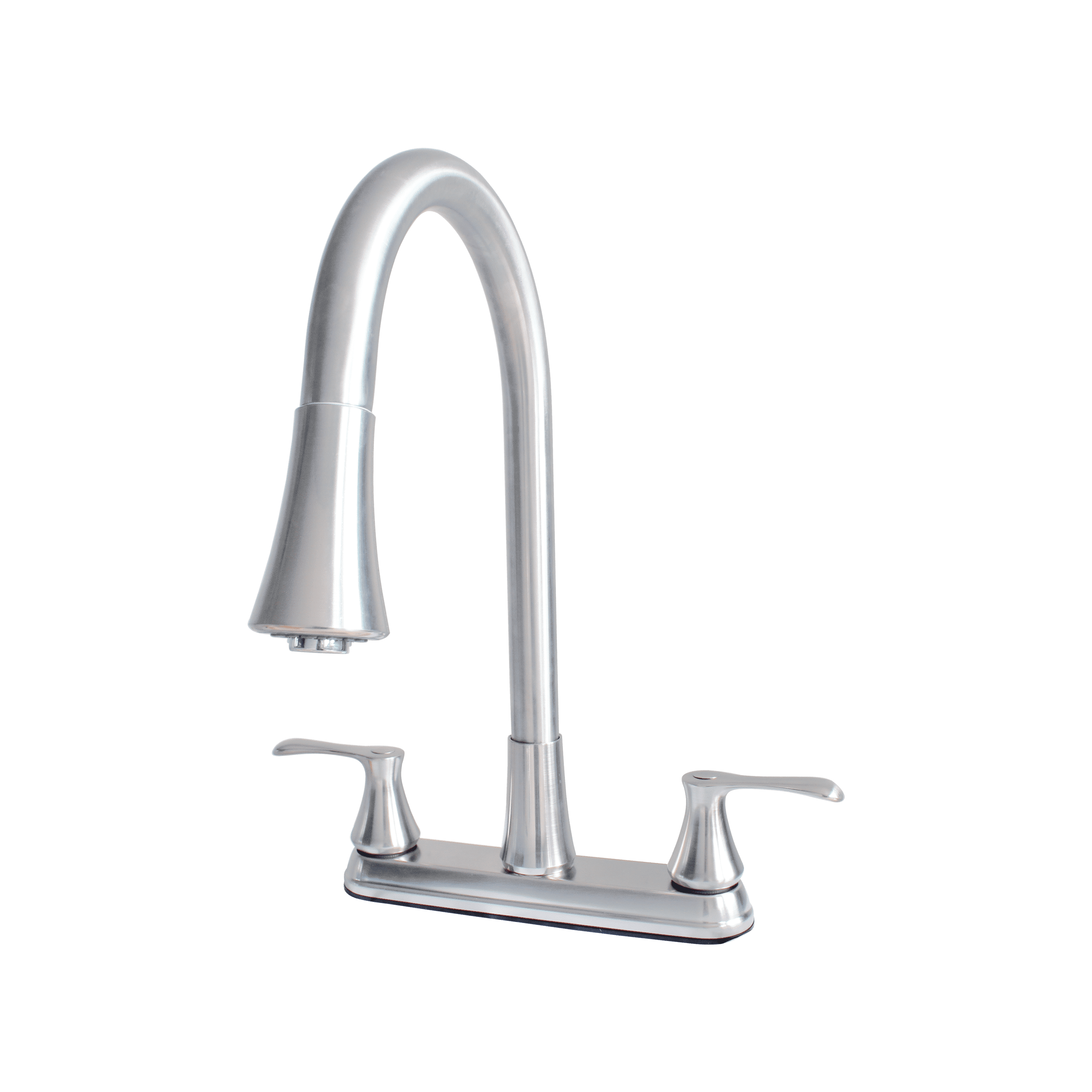 22167143 -Hybrid Metal Kitchen Sink Faucet 28mm Spout with Pull down Spray  Brushed Nickel - Walmart.com