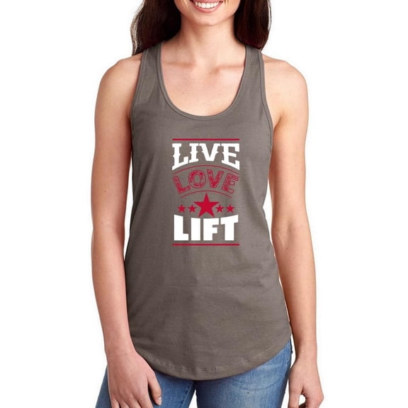 Live Love And Lift Racerback Tank Women -Image by Shutterstock, Female x-Small